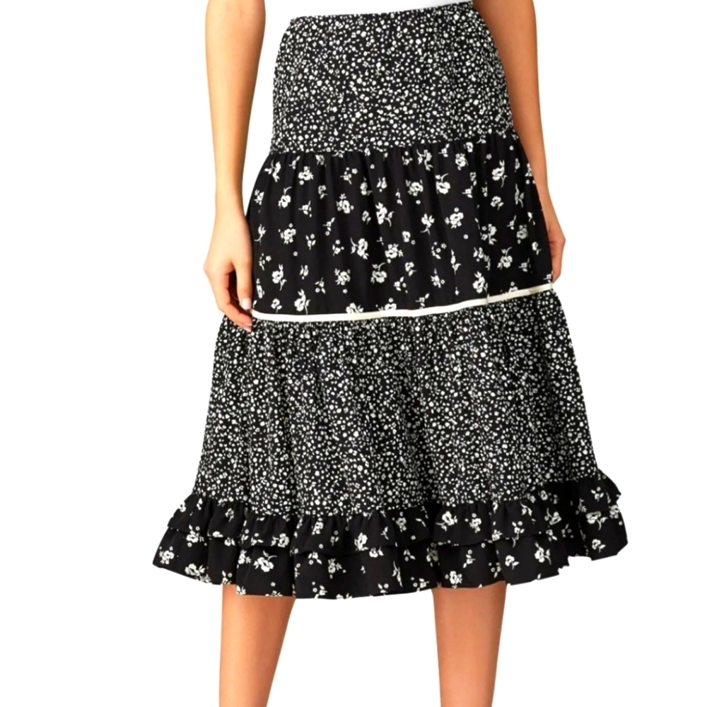 Sweet Baby Jamie  Boho Floral Skirt XL